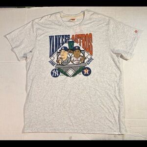 New Homage Yankees vs Astros T Shirt sz 2XL XXL Grey Aaron Judge Jose Altuve MLB